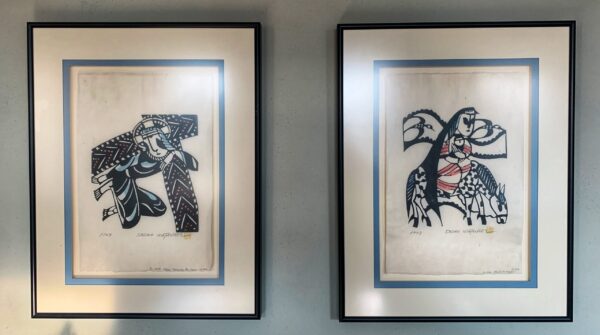 Sadao Watanabe, "Jesus Carrying the Cross" and "Flight into Egypt"
